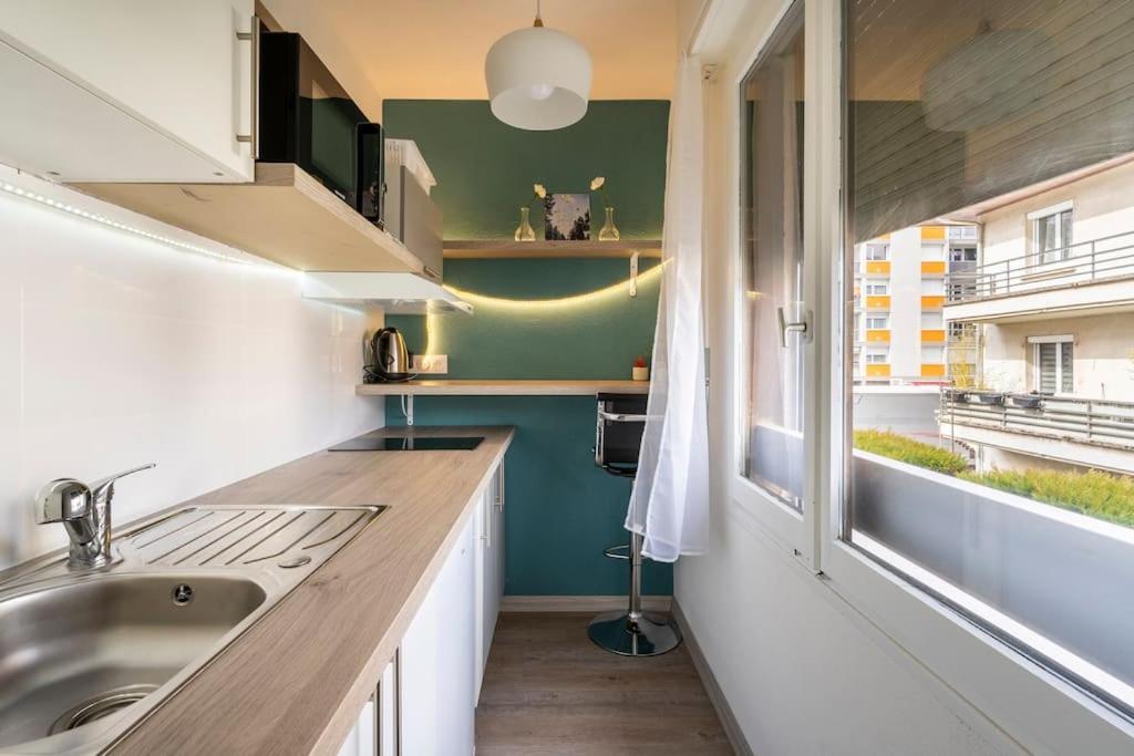 Studio Cosy Proche Du Centre + Parking Gratuit Cluses Luaran gambar