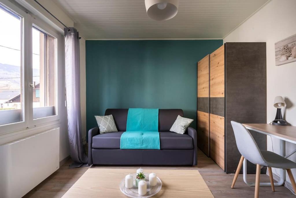 Studio Cosy Proche Du Centre + Parking Gratuit Cluses Luaran gambar